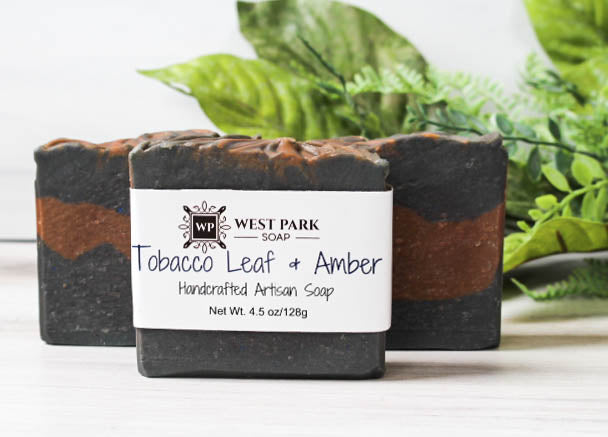 Tobacco Leaf and Amber Handcrafted Soap